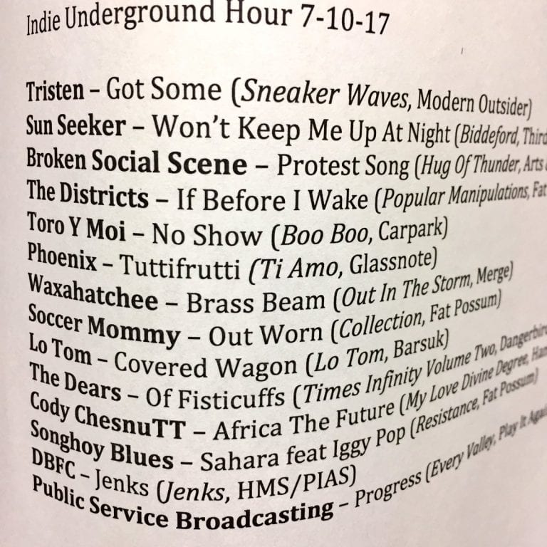 Indie Underground Hour (7/10/17)