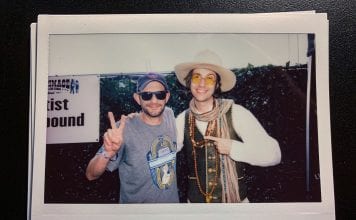 Aaron Lee Tasjan backstage at Pilgrimage Festival