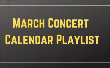 March: Concert Calendar Playlist